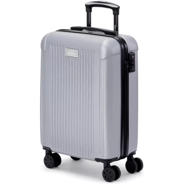 Marc New York Lotus 21 Upright Luggage Silver Carry OnMarc New York Lotus 21 Upright Luggage Silver Carry On