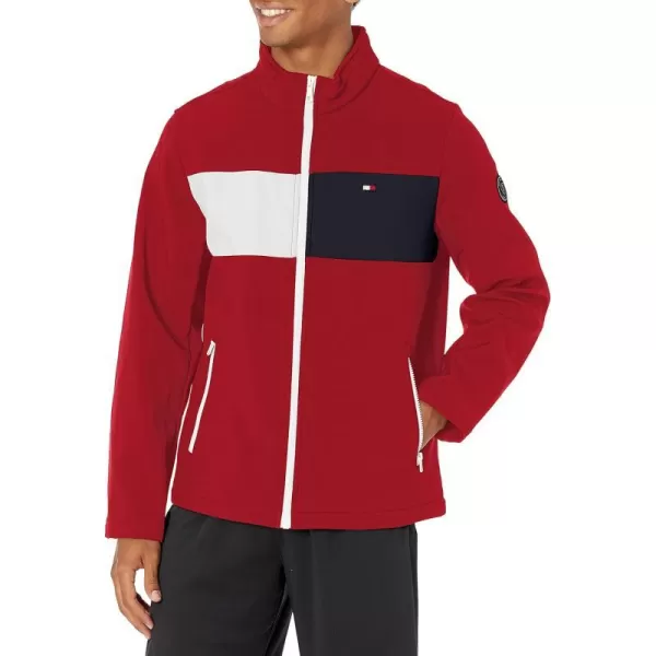 Tommy Hilfiger Mens Classic Soft Shell JacketRed Two Tone Flag