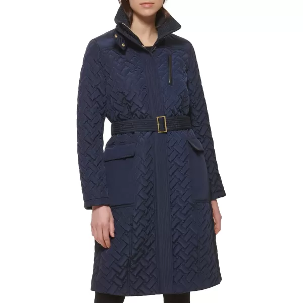 Cole Haan womens Signature Belted JacketDark Navy