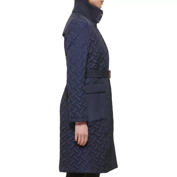 Cole Haan womens Signature Belted JacketDark Navy