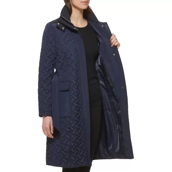 Cole Haan womens Signature Belted JacketDark Navy