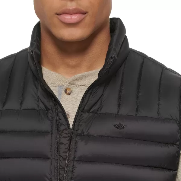 Dockers Mens The Noah Classic Ultra Loft Packable Puffer JacketBlack Vest