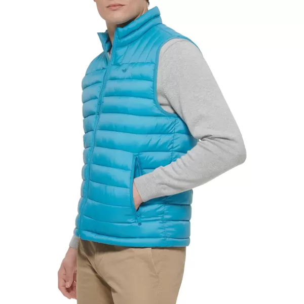 Dockers Mens The Noah Classic Ultra Loft Packable Puffer JacketBlue Vest