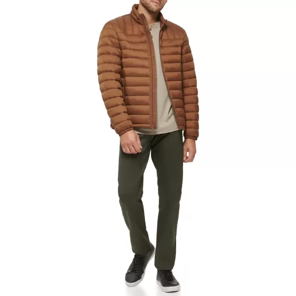 Dockers Mens The Noah Classic Ultra Loft Packable Puffer JacketBrown