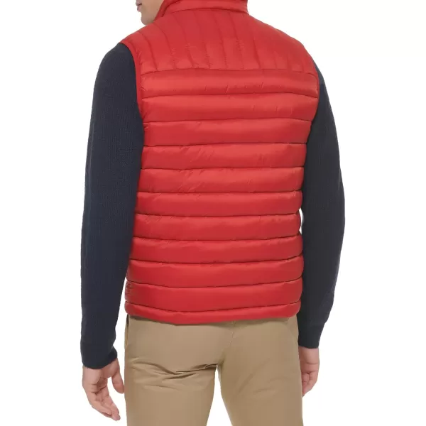 Dockers Mens The Noah Classic Ultra Loft Packable Puffer JacketCherry Red Vest