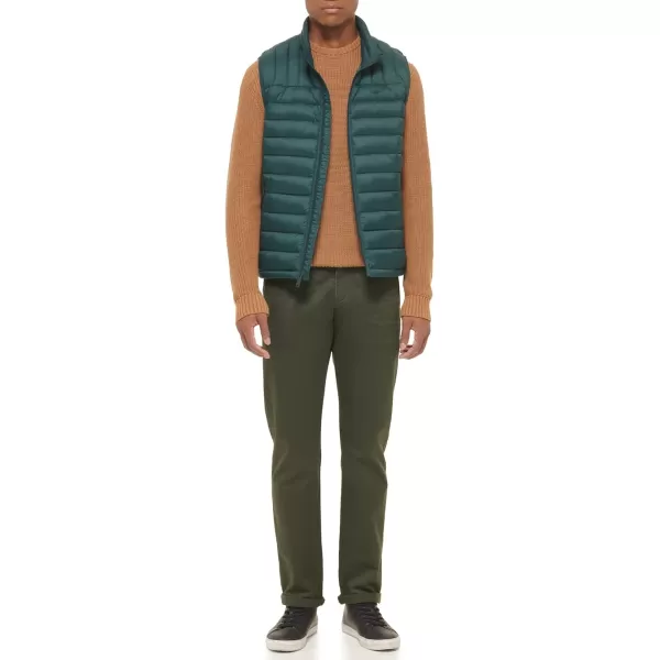 Dockers Mens The Noah Classic Ultra Loft Packable Puffer JacketForest Green Vest