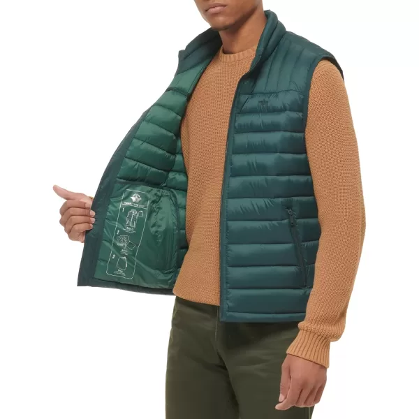 Dockers Mens The Noah Classic Ultra Loft Packable Puffer JacketForest Green Vest