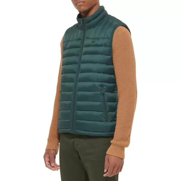 Dockers Mens The Noah Classic Ultra Loft Packable Puffer JacketForest Green Vest