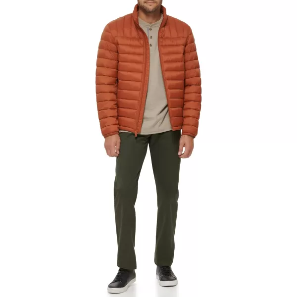 Dockers Mens The Noah Classic Ultra Loft Packable Puffer JacketNew Orange