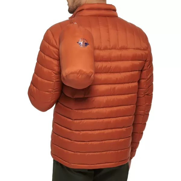 Dockers Mens The Noah Classic Ultra Loft Packable Puffer JacketNew Orange