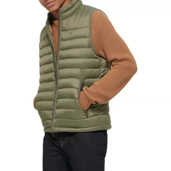 Dockers Mens The Noah Classic Ultra Loft Packable Puffer JacketOlive Vest