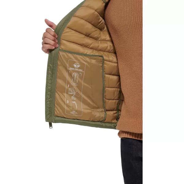 Dockers Mens The Noah Classic Ultra Loft Packable Puffer JacketOlive Vest