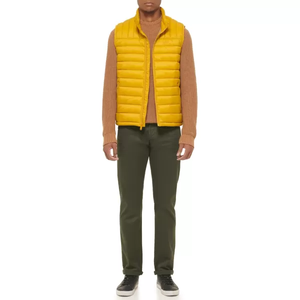 Dockers Mens The Noah Classic Ultra Loft Packable Puffer JacketYellow Vest