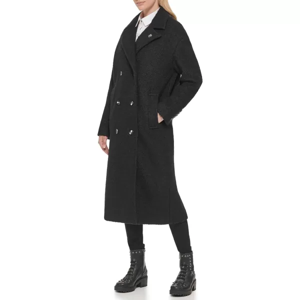 Karl Lagerfeld Paris Womens Slightly Oversized Drop Shoulder CoatBlack