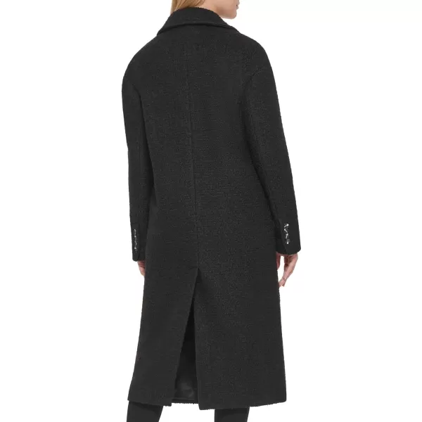 Karl Lagerfeld Paris Womens Slightly Oversized Drop Shoulder CoatBlack