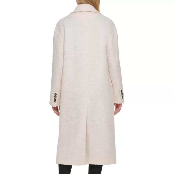 Karl Lagerfeld Paris Womens Slightly Oversized Drop Shoulder CoatWhite