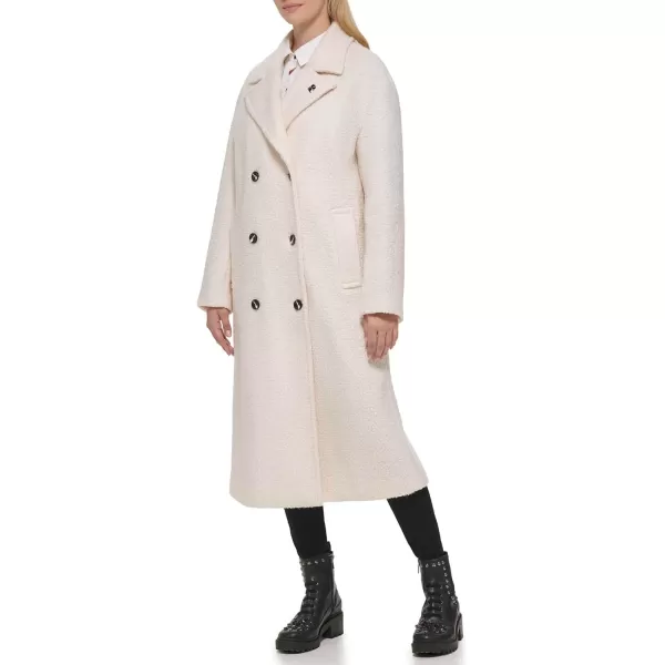 Karl Lagerfeld Paris Womens Slightly Oversized Drop Shoulder CoatWhite