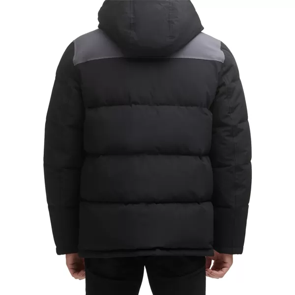 Levis Mens Arctic Cloth Quilted Performance ParkaBlackCharcoal