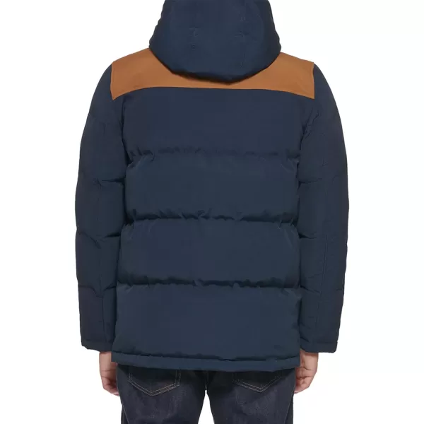 Levis Mens Arctic Cloth Quilted Performance ParkaNvyDk Brn