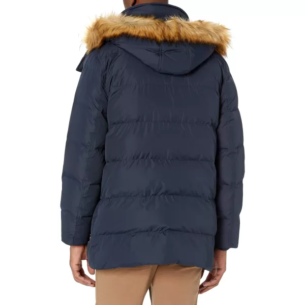 Marc New York by Andrew Marc Mens Conway Hooded Matte Shell Parka Jacket with Removable Faux FurInk
