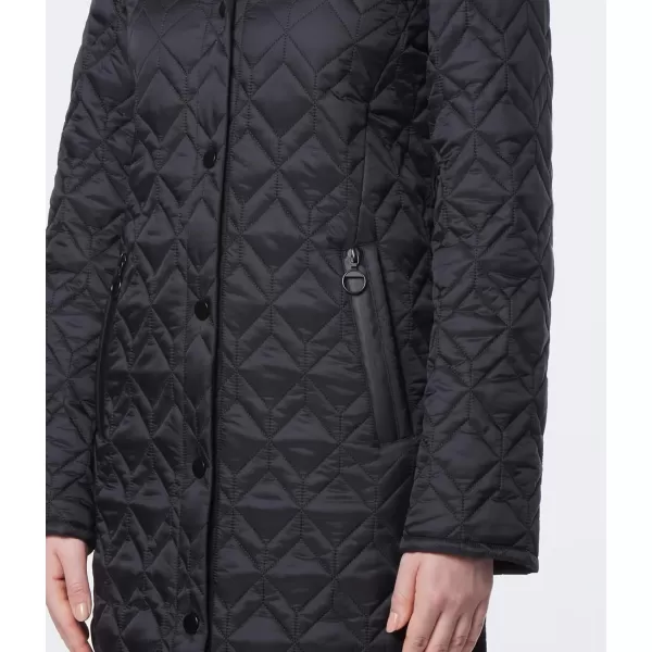 Marc New York by Andrew Marc Womens Mid Length Quilted Hooded Jacket Black SmallMarc New York by Andrew Marc Womens Mid Length Quilted Hooded Jacket Black Small