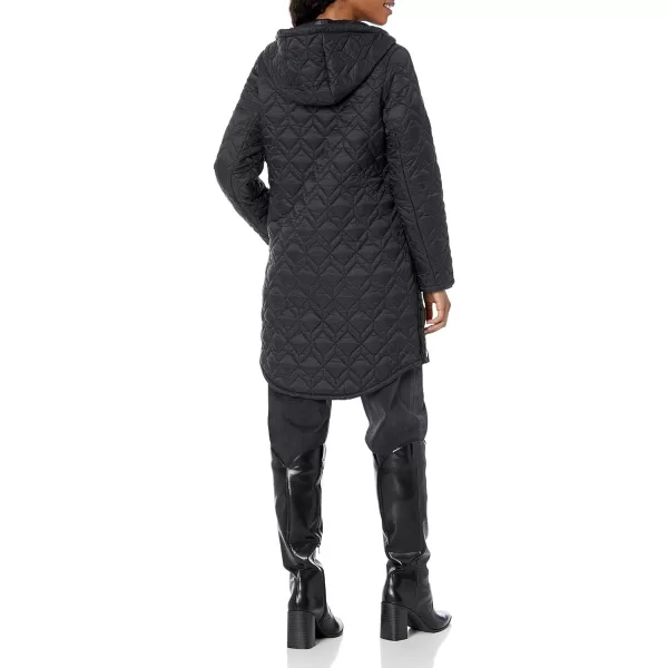 Marc New York by Andrew Marc Womens Mid Length Quilted Hooded Jacket Black SmallMarc New York by Andrew Marc Womens Mid Length Quilted Hooded Jacket Black Small