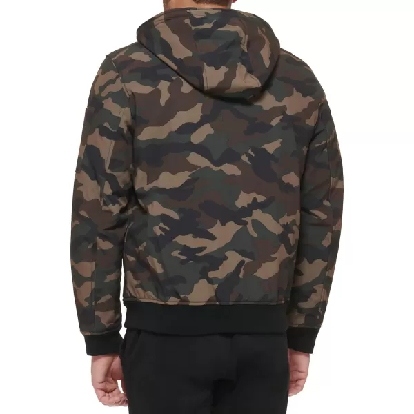 Tommy Hilfiger Mens Soft Shell Active Filled Bomber JacketCamouflage Quilted Lining