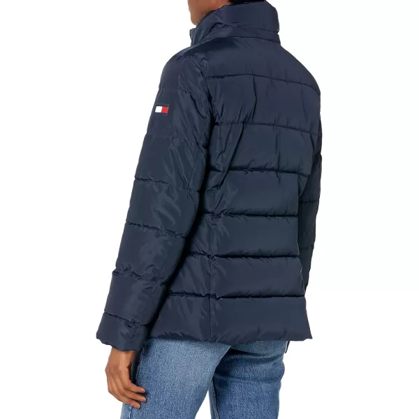 Tommy Hilfiger Womens Short Puffer JacketDark Navy Blue