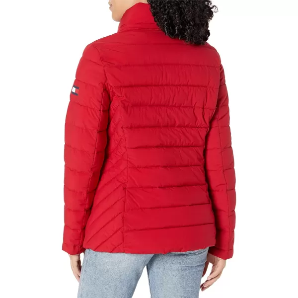 Tommy Hilfiger Womens Short Puffer JacketDeep Crimson