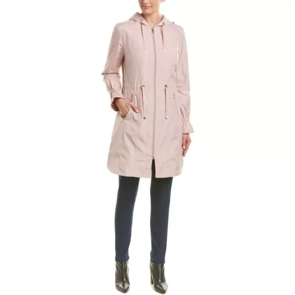 Cole Haan Womens Hooded Anorack Rain CoatCanyon Rose