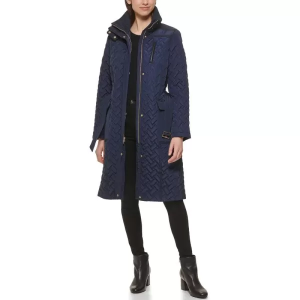 Cole Haan womens Signature Belted JacketDark Navy