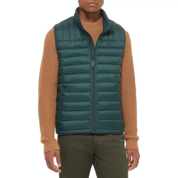 Dockers Mens The Noah Classic Ultra Loft Packable Puffer JacketForest Green Vest