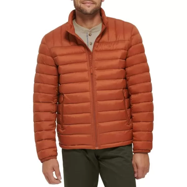 Dockers Mens The Noah Classic Ultra Loft Packable Puffer JacketNew Orange