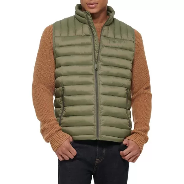 Dockers Mens The Noah Classic Ultra Loft Packable Puffer JacketOlive Vest