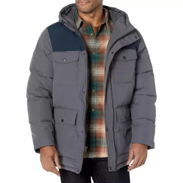 Levis Mens Arctic Cloth Quilted Performance ParkaCharBlue