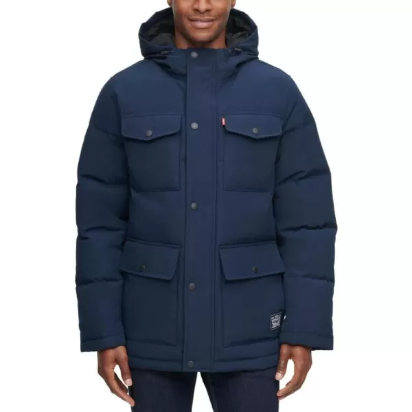 Levis Mens Arctic Cloth Quilted Performance ParkaNavy