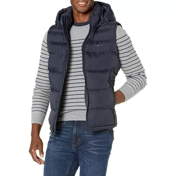 Tommy Hilfiger Mens Quilted Puffer VestMidnight Hoody