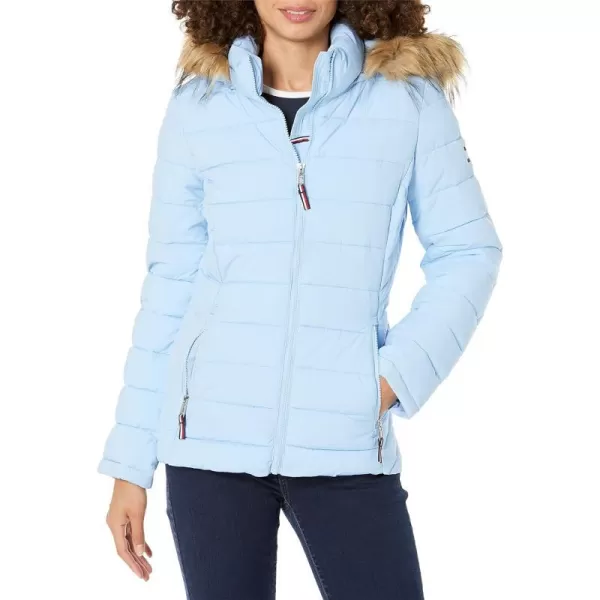 Tommy Hilfiger Womens Short Puffer JacketPlacid Blue