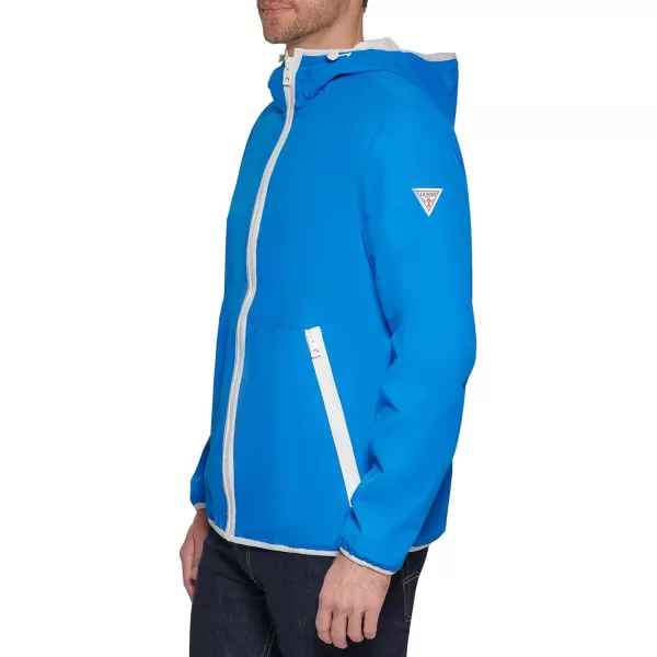 GUESS Mens Hooded WindbreakerAqua