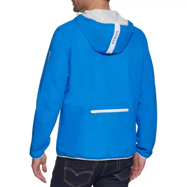 GUESS Mens Hooded WindbreakerAqua