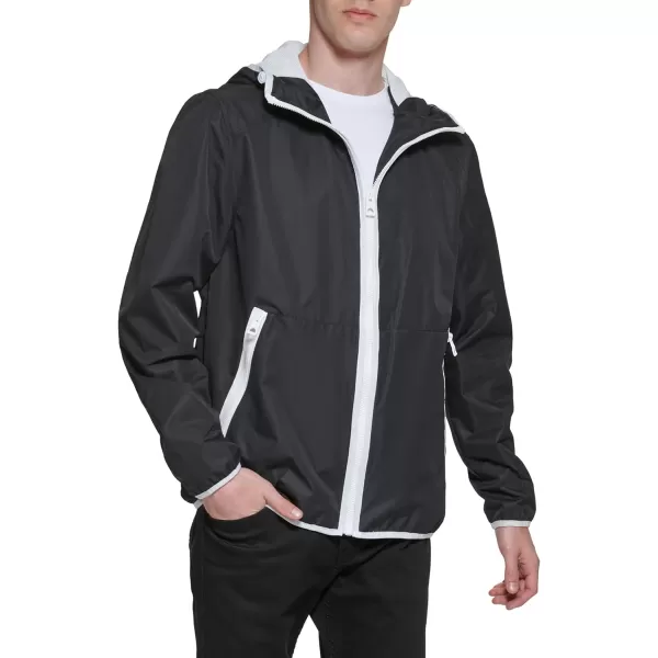 GUESS Mens Hooded WindbreakerBlack