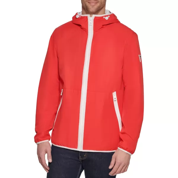 GUESS Mens Hooded WindbreakerCrimson