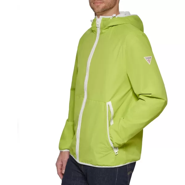 GUESS Mens Hooded WindbreakerLime