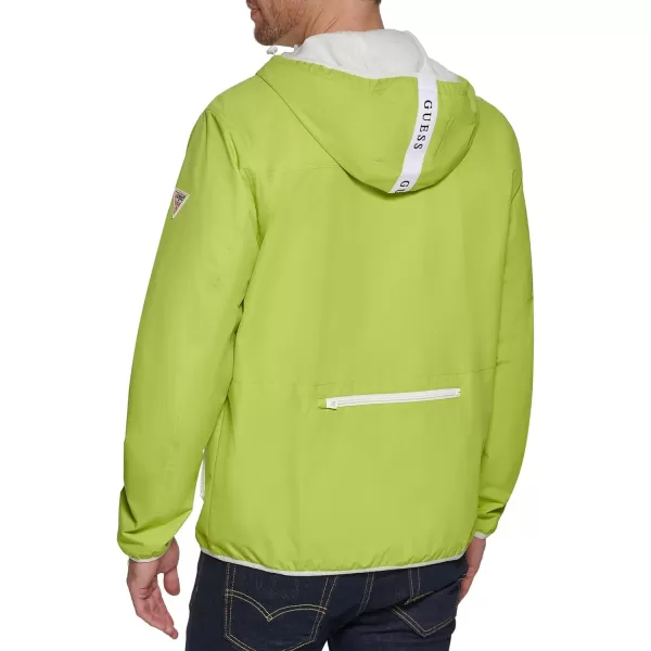 GUESS Mens Hooded WindbreakerLime