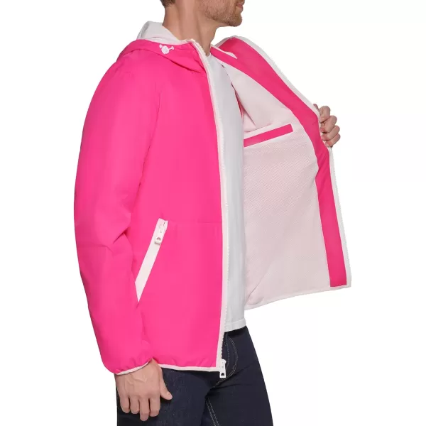 GUESS Mens Hooded WindbreakerMagenta