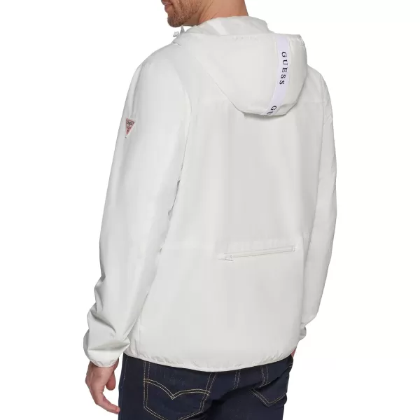 GUESS Mens Hooded WindbreakerWhite