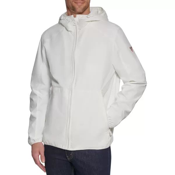 GUESS Mens Hooded WindbreakerWhite