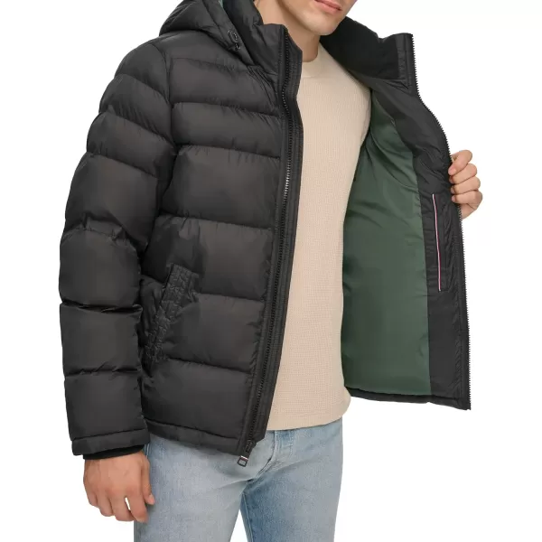 Tommy Hilfiger Mens Hooded Puffer JacketBlack