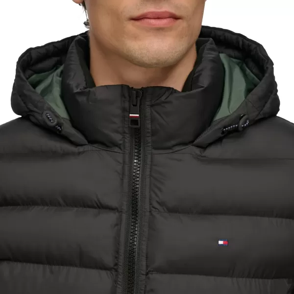 Tommy Hilfiger Mens Hooded Puffer JacketBlack