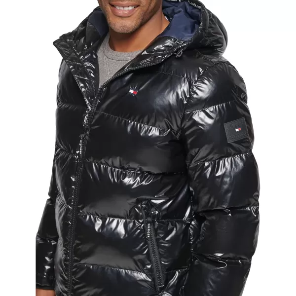 Tommy Hilfiger Mens Hooded Puffer JacketBlack